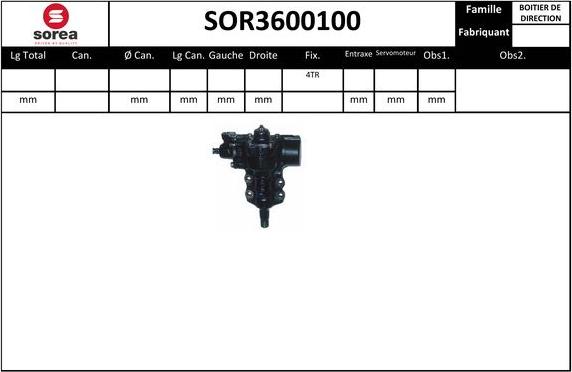 Sera SOR3600100 - Stūres mehānisms autodraugiem.lv