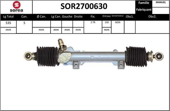 Sera SOR2700630 - Stūres mehānisms autodraugiem.lv