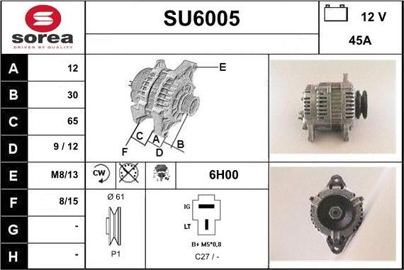 Sera SU6005 - Ģenerators autodraugiem.lv