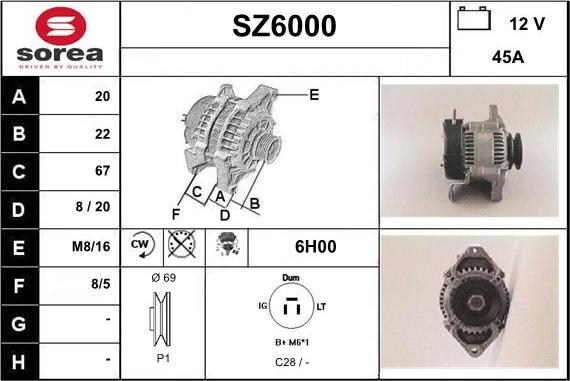 Sera SZ6000 - Ģenerators autodraugiem.lv