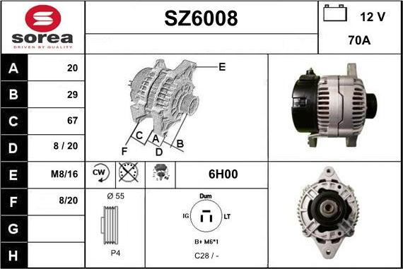 Sera SZ6008 - Ģenerators autodraugiem.lv