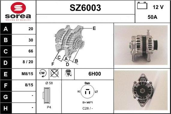 Sera SZ6003 - Ģenerators autodraugiem.lv