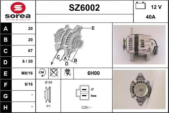 Sera SZ6002 - Ģenerators autodraugiem.lv