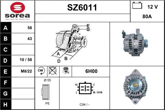 Sera SZ6011 - Ģenerators autodraugiem.lv