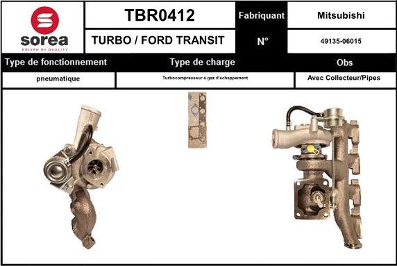 Sera TBR0412 - Kompresors, Turbopūte autodraugiem.lv