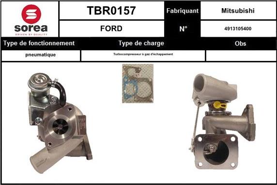 Sera TBR0157 - Kompresors, Turbopūte autodraugiem.lv