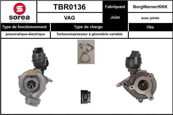 Sera TBR0136 - Kompresors, Turbopūte autodraugiem.lv
