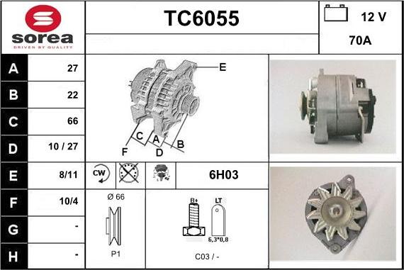 Sera TC6055 - Ģenerators autodraugiem.lv