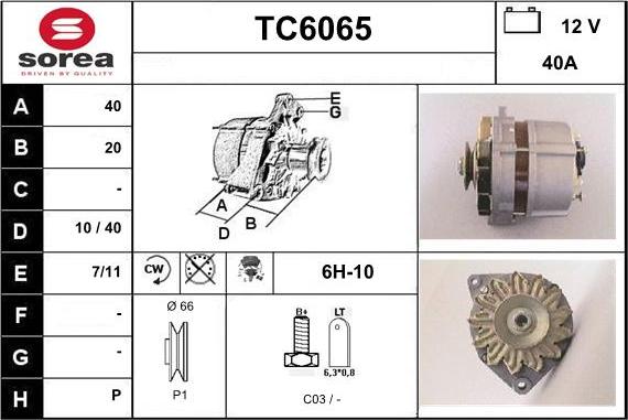 Sera TC6065 - Ģenerators autodraugiem.lv