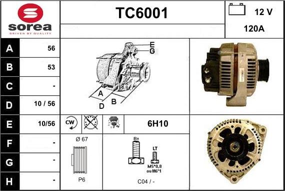 Sera TC6001 - Ģenerators autodraugiem.lv