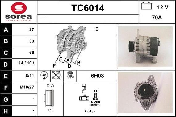 Sera TC6014 - Ģenerators autodraugiem.lv