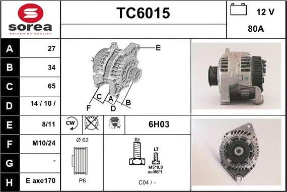 Sera TC6015 - Ģenerators autodraugiem.lv