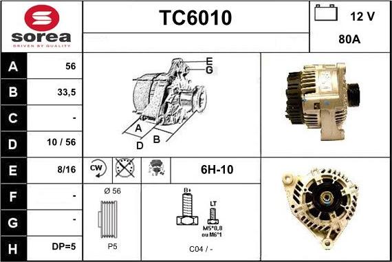 Sera TC6010 - Ģenerators autodraugiem.lv