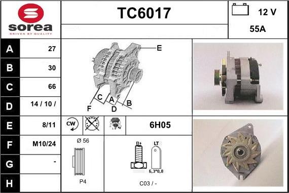 Sera TC6017 - Ģenerators autodraugiem.lv
