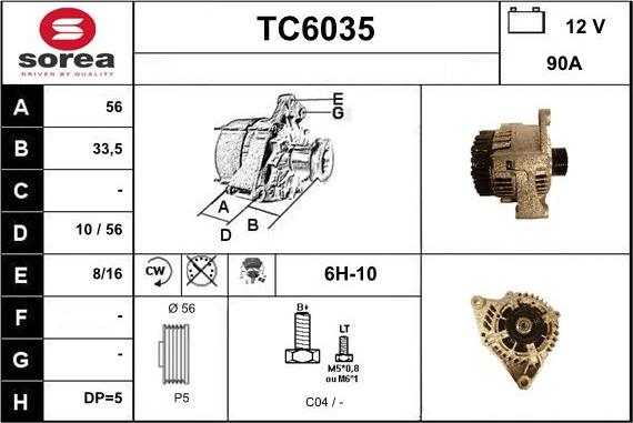 Sera TC6035 - Ģenerators autodraugiem.lv