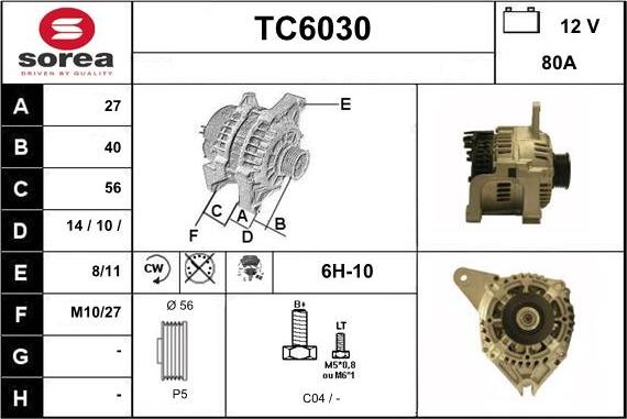 Sera TC6030 - Ģenerators autodraugiem.lv