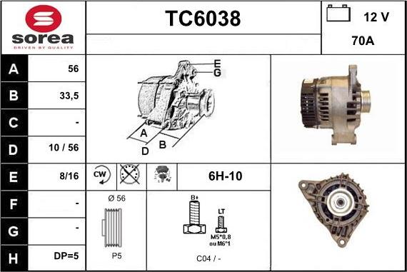 Sera TC6038 - Ģenerators autodraugiem.lv