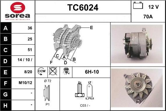 Sera TC6024 - Ģenerators autodraugiem.lv