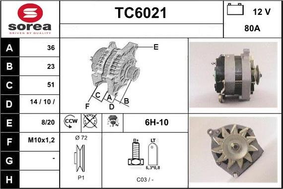 Sera TC6021 - Ģenerators autodraugiem.lv