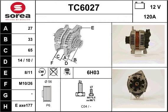 Sera TC6027 - Ģenerators autodraugiem.lv