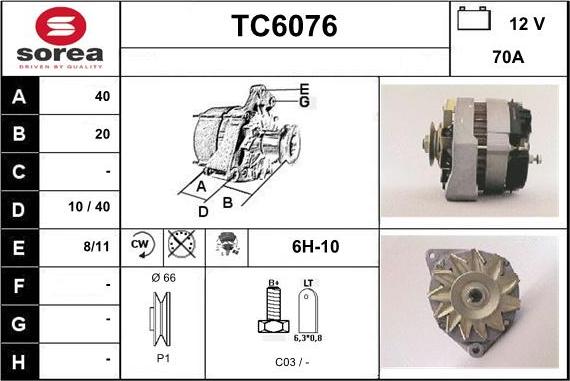 Sera TC6076 - Ģenerators autodraugiem.lv