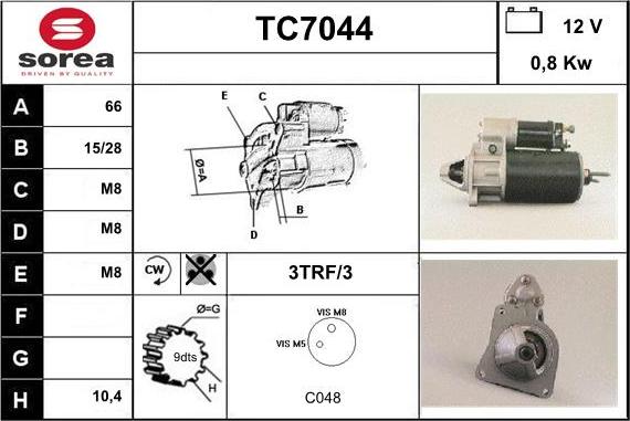 Sera TC7044 - Starteris autodraugiem.lv