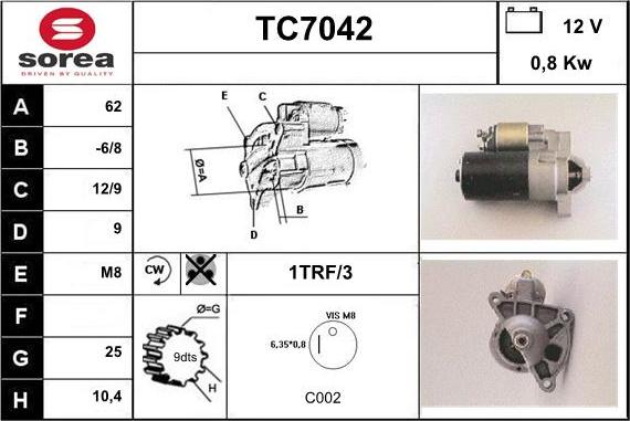 Sera TC7042 - Starteris autodraugiem.lv