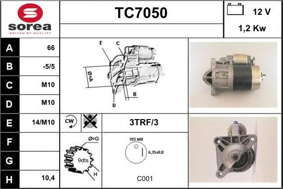 Sera TC7050 - Starteris autodraugiem.lv