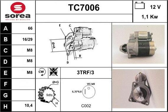 Sera TC7006 - Starteris autodraugiem.lv