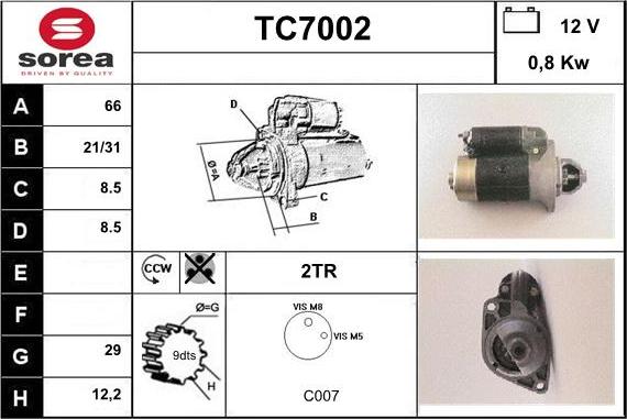 Sera TC7002 - Starteris autodraugiem.lv