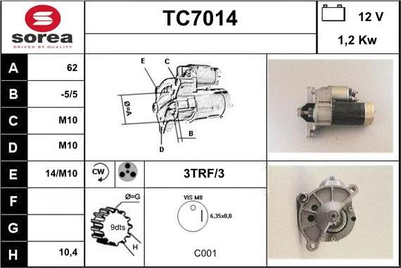 Sera TC7014 - Starteris autodraugiem.lv