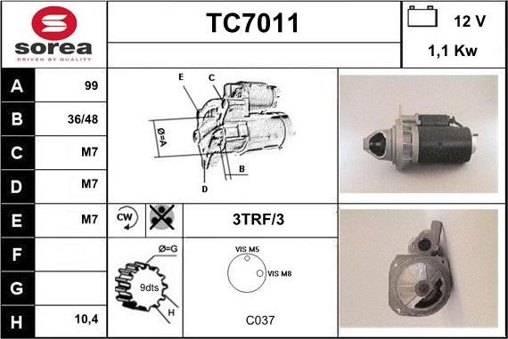 Sera TC7011 - Starteris autodraugiem.lv