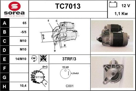 Sera TC7013 - Starteris autodraugiem.lv