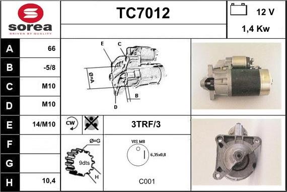 Sera TC7012 - Starteris autodraugiem.lv