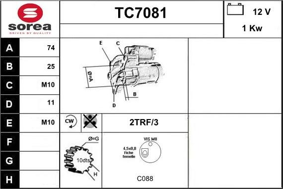 Sera TC7081 - Starteris autodraugiem.lv