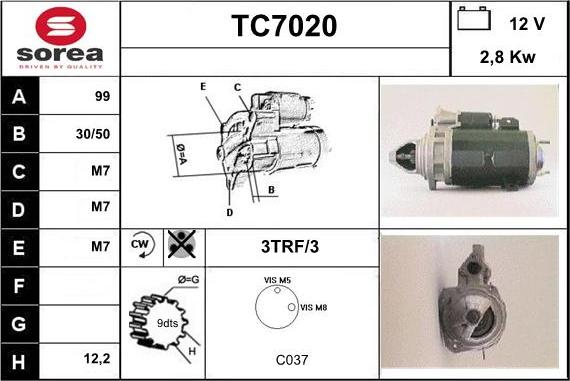 Sera TC7020 - Starteris autodraugiem.lv