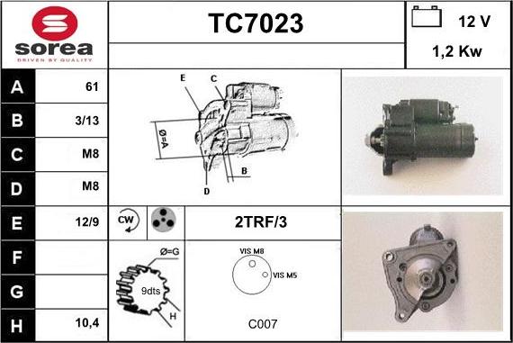 Sera TC7023 - Starteris autodraugiem.lv