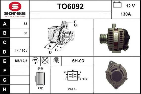 Sera TO6092 - Ģenerators autodraugiem.lv