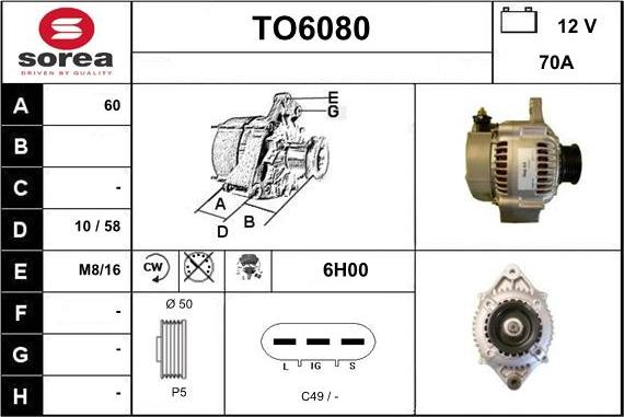 Sera TO6080 - Ģenerators autodraugiem.lv