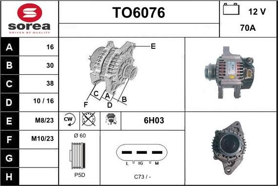 Sera TO6076 - Ģenerators autodraugiem.lv