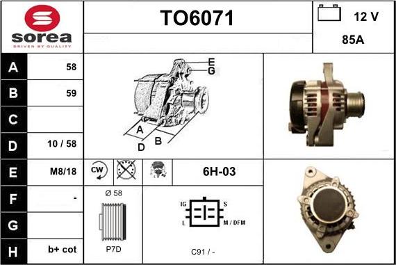 Sera TO6071 - Ģenerators autodraugiem.lv