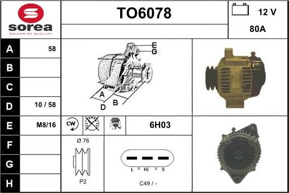 Sera TO6078 - Ģenerators autodraugiem.lv