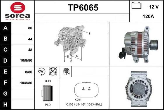 Sera TP6065 - Ģenerators autodraugiem.lv