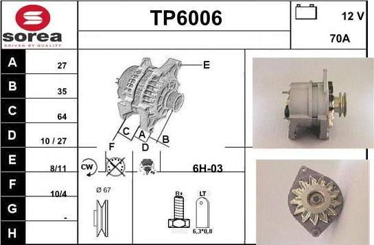 Sera TP6006 - Ģenerators autodraugiem.lv