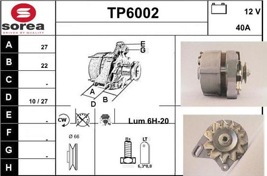 Sera TP6002 - Ģenerators autodraugiem.lv