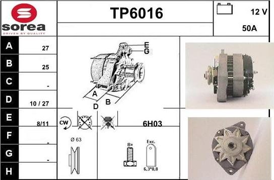Sera TP6016 - Ģenerators autodraugiem.lv