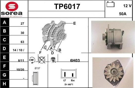 Sera TP6017 - Ģenerators autodraugiem.lv