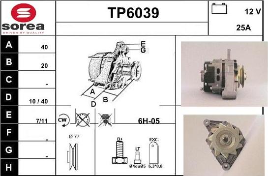 Sera TP6039 - Ģenerators autodraugiem.lv