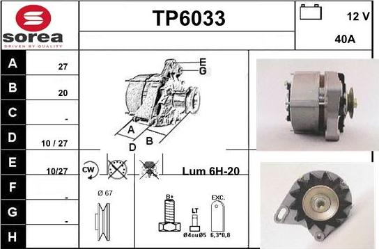 Sera TP6033 - Ģenerators autodraugiem.lv