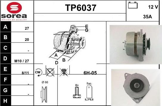 Sera TP6037 - Ģenerators autodraugiem.lv